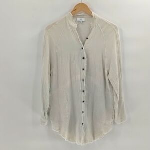 URBAN DAIZY Ud oversized gauze button front cotton w pockets size medium